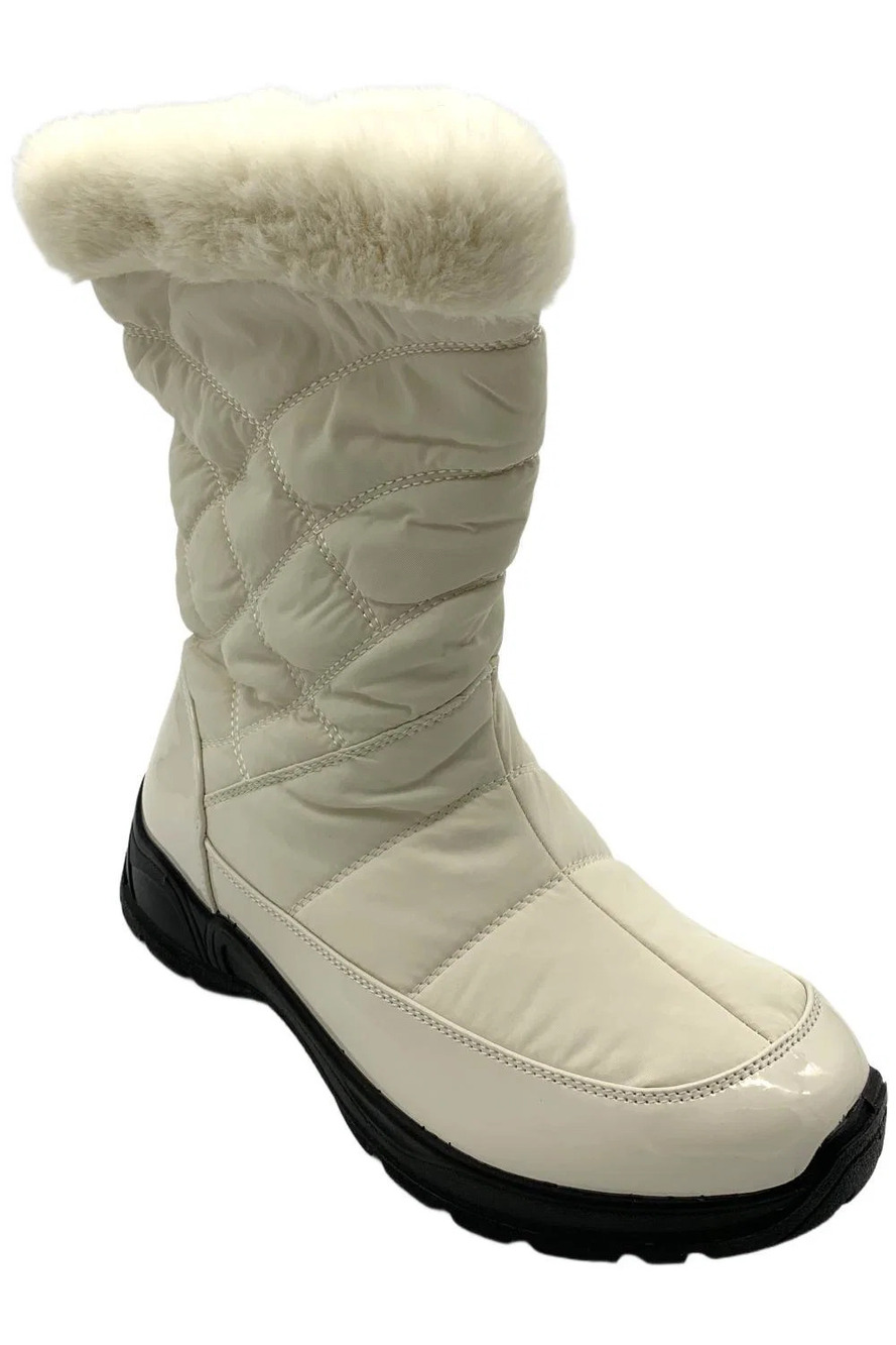 Easy Street Cuddle Waterproof Boots Winter White - Medium